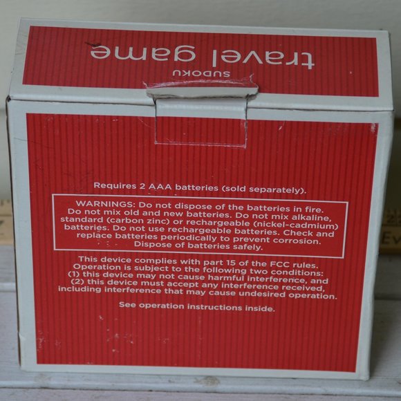 SOLD battery electronic Sudoku travel game new puzzle strategy number game 2008 - Picture 9 of 12